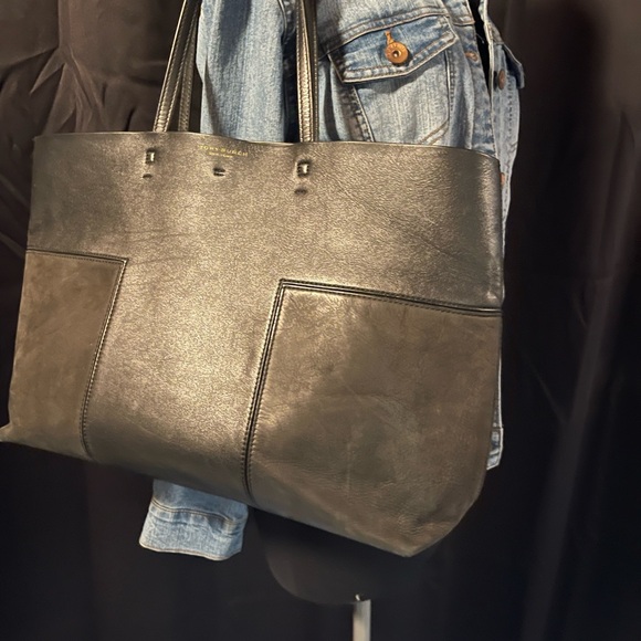 Tory Burch Black large Leather Tote Bag - Picture 2 of 6